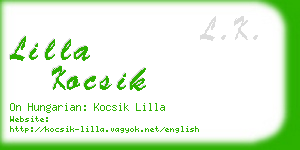 lilla kocsik business card